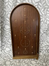 Vintage Wooden Bagatelle Game Classic Tabletop Pinball Board Retro with balls