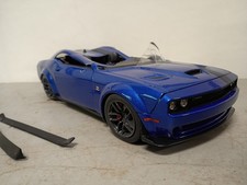 CRUSHED 1/18 SCALE DODGE CHALLENGER R/T SCAT PACK blue BY SOLIDO