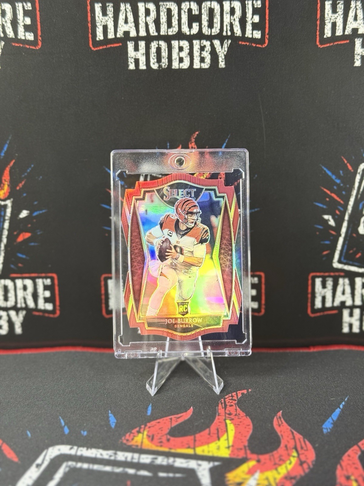 2020 Panini Select #146 Premier Level Joe Burrow Red Prizm Die-Cut RC Bengals