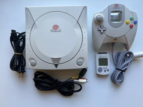 Sega Dreamcast Complete Bundle - Console, Controller, Memory + Cords - Japanese - Picture 1 of 1