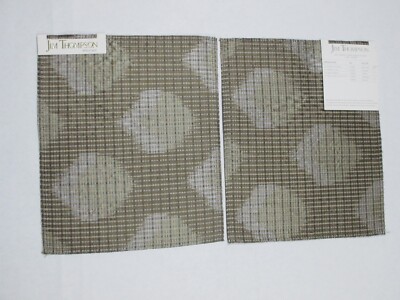 14 Jim Thompson Silk/Cotton Samples - Style Benja Ikat - River Sand - 9.5'' x 8''