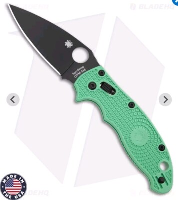  Spyderco Blade HQ Exclusive Manix 2 LW Mint Green FRCP Black M4-Fast   