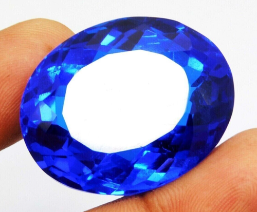 AAA+ Blue Tanzanite 98.10 Ct. Oval Faceted Cut Loose Gemstone for Birthday Gifts - Picture 5 of 6
