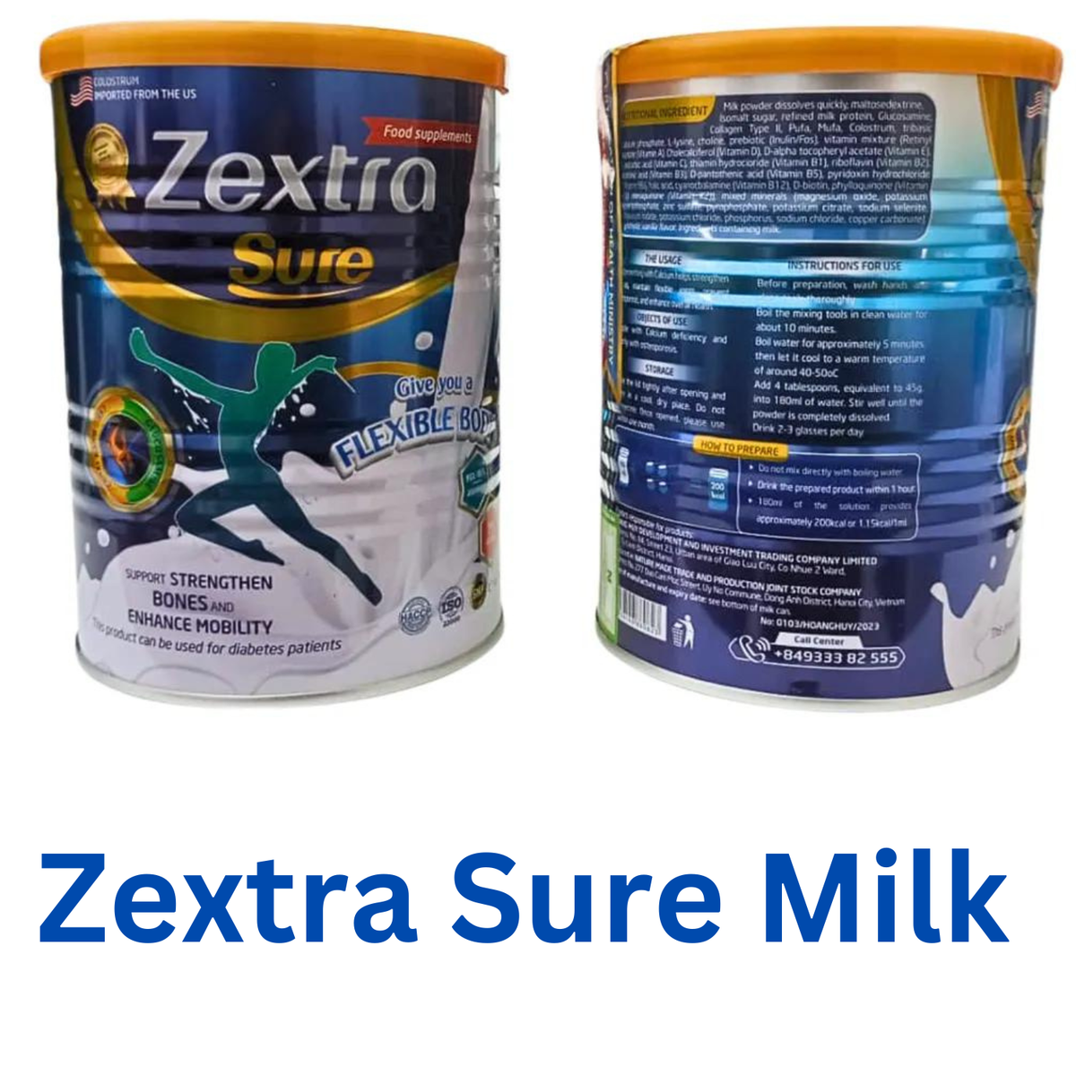 Zextra Sure 400g 3個セット 3 Cans Zextra Sure Milk Colostrum 400g For Bone And Joint Healt