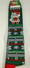 Spencer's Workshop Merry Christmas Bitches Long Black Patterned Cat Socks 9-11