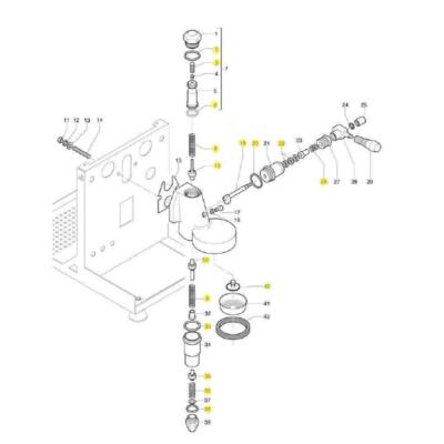Revisionsset für Brühgruppen E61 ECM Espressomaschinen Art. Nr: ECM8079664
