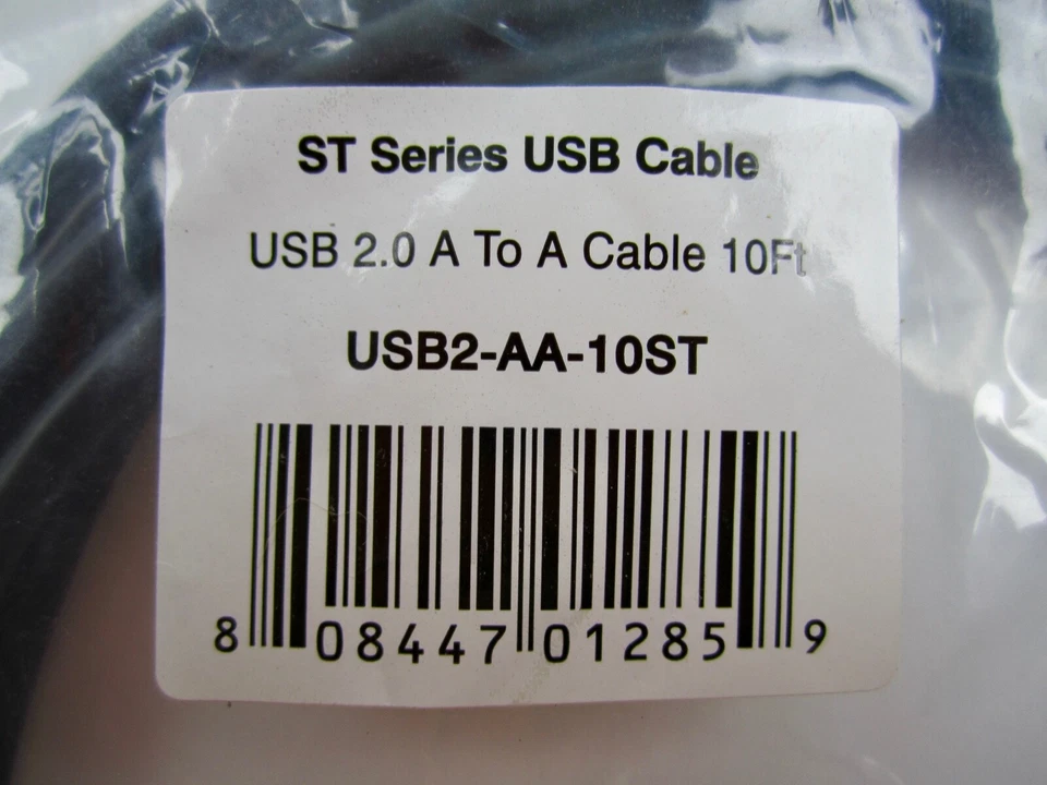 NEW! Comprehensive USB 2.0 A to A Cable 10ft - USB for Printer, Scanner, Camera - Image 2 of 4