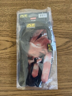 SUPREME NEW YORK APHEX TWIN SZ LARGE MECHANIX WORK GLOVES SS25