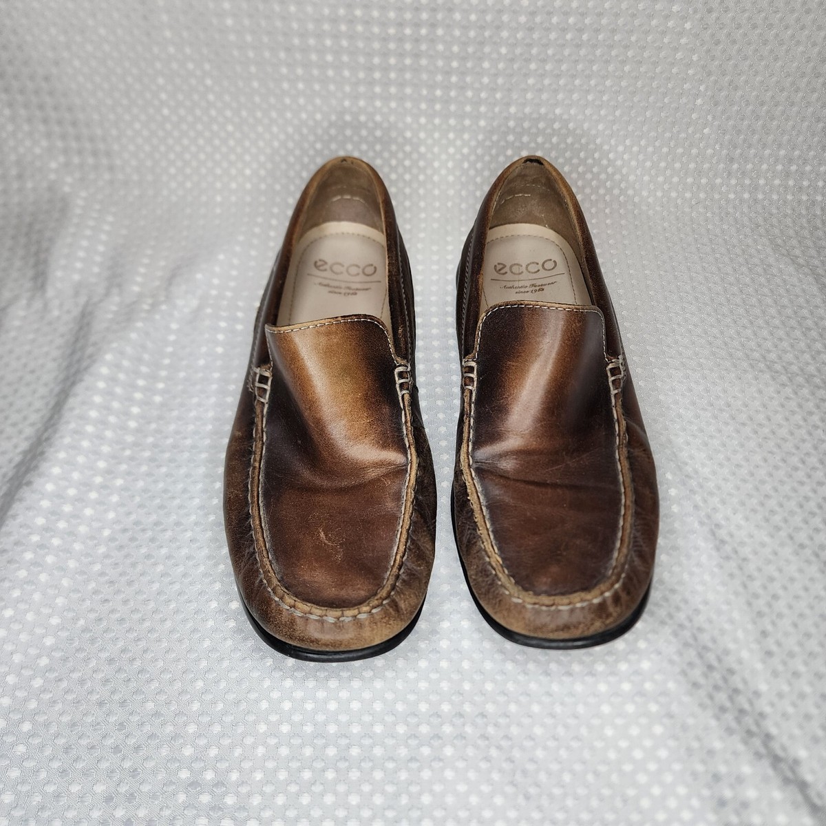 ECCO Leather Shoes Driving Loafers Men display picture 3