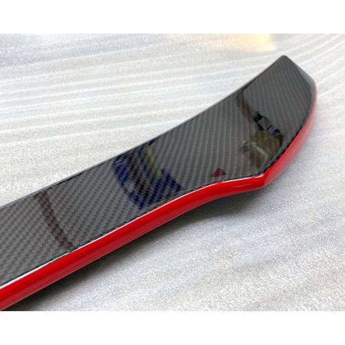 Carbon + RED FIT FOR Honda Civic 10th Hatchback V Look Rear Trunk Spoiler 2019 - Picture 7 of 11