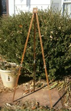 Anco Bilt USA NY Vintage Folding Three Leg Tripod Easel Artwork Display Wood