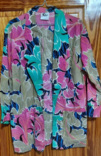 Vintage Mr. Remos of California Blazer Pink Floral made in the USA 100 Cotton