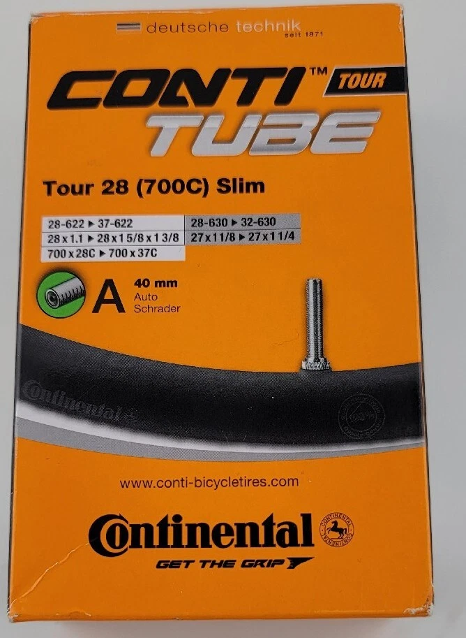 Continental Bicycle Conti Inner Tubes Tour 28 Slim 700C 40mm