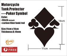 Poker Symbols Tank Pad Protector Motorcycle Sticker Gas Fuel Oil Best Gift-
