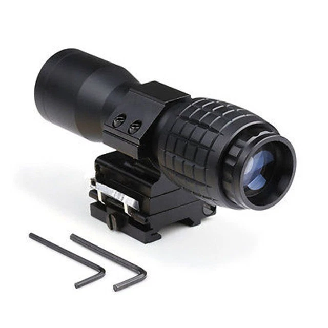Outdoor Tactical 3/4/5x Magnifier Scope Sight with Flip-to-Side 20mm Rial Mount - Image 4 of 4
