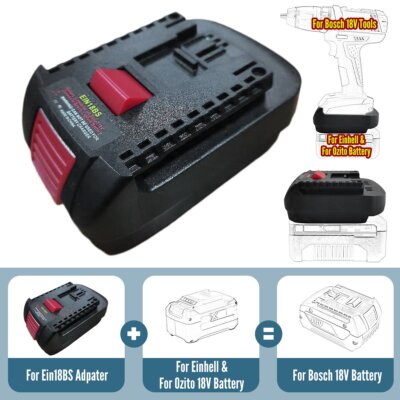 Adapter Batterieadapter für Einhell 18V Akku Konvertieren zu für Bosch 18V Tool