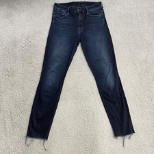 Mother Jeans Womens 27 High Waisted The Looker Wash Skinny Ankle Fray Last Call