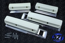 Front Rear Armrest Bases White Pads Fits 66-70 Charger 67 Coronet Rt Satellite