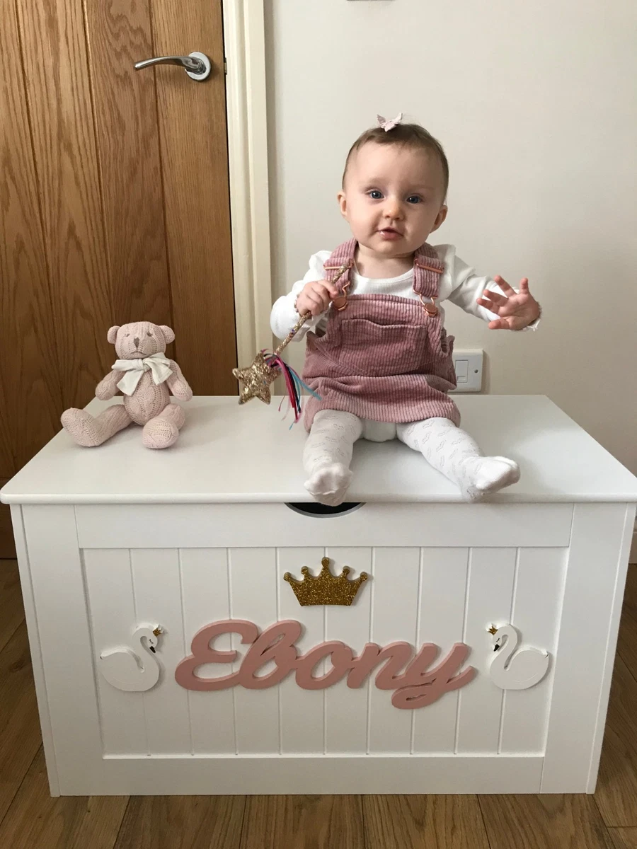 Personalized baby girl store toy box