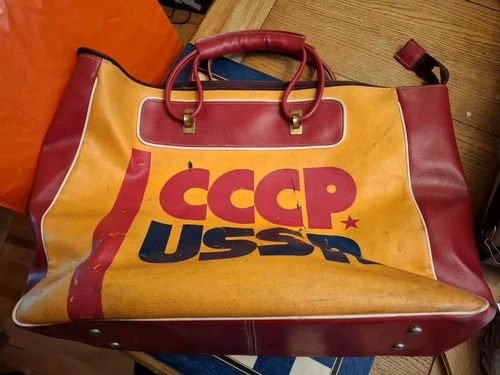Vintage 1980 USSR CCCP Soviet Union Olympic Games Holdall Sports Bag 51x40x16cm*