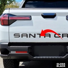 Matte Black Tailgate Insert Decals Letters Stickers For Santa Cruz 2022-2024