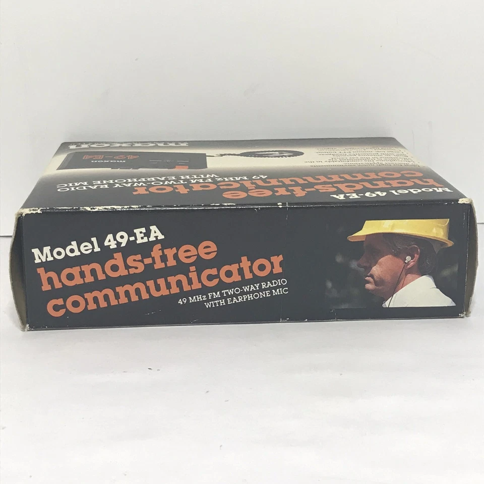 Maxon FM Two Way Radio Model 49-EA Hands Free Communicator VTG 1987 New - Image 3 of 4