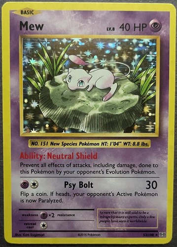 Mewtwo EX XY107 + Mew 53/108 Pokémon Karten - Lightly Played / Moderated Played - Bild 6 von 9