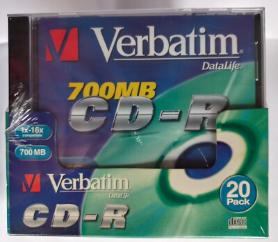 20 X Verbatim CD-R Extra Protection, 700 MB, 1x-16x Speed, beschreibbar, NEU 