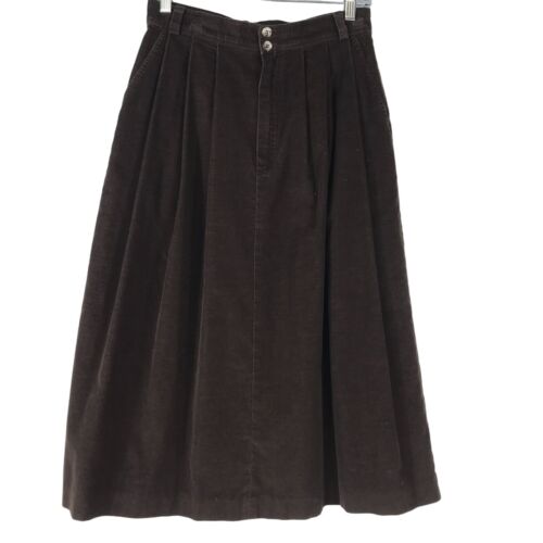 VINTAGE L..L. BEAN WOMEN'S 12 PETITE BROWN CORDUROY ALINE SKIRT eBay