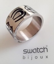 Swatch: Bague "Fluonik Black" (Réf.-Nr. Jrb020) Super Design! *Neuf/ Exotique*