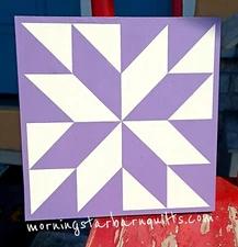 New Wood Mini Barn Quilt Art Hand Painted Spring Hidden Star Wall Decor 9.5"