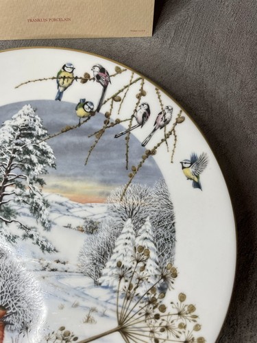 Royal Worcester Limited Edition Collectors Plate A Country Lane In December 1979 - Foto 10 di 14