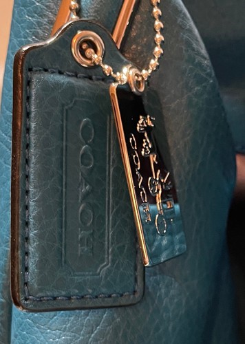 Borsa a mano Coach nuova senza etichette Madison Phoebe Dark Plume Teal #24621 - Foto 9 di 18