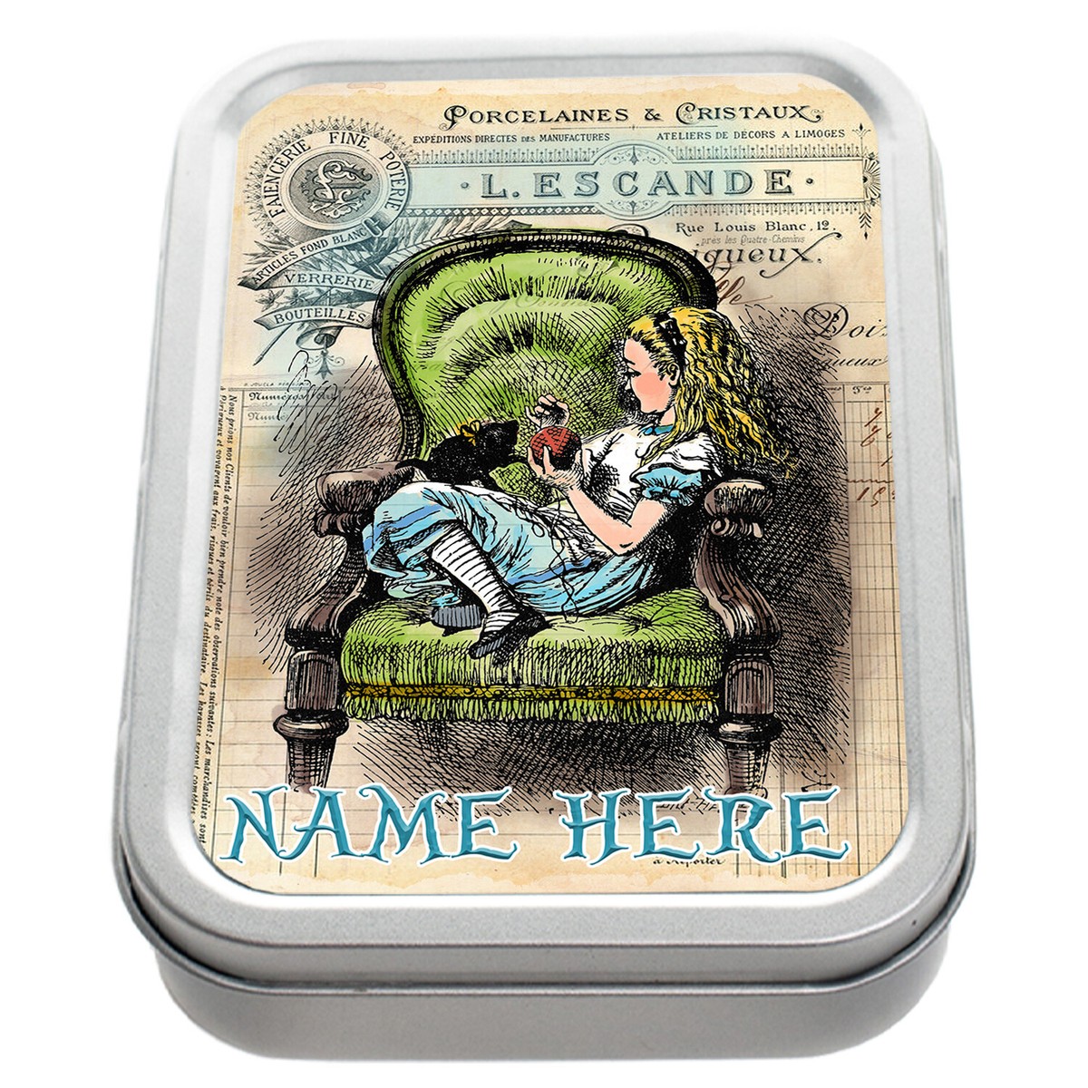 Personalised Tobacco Tin Alice 2oz Baccy Storage Cigarette Birthday Gift  AR02