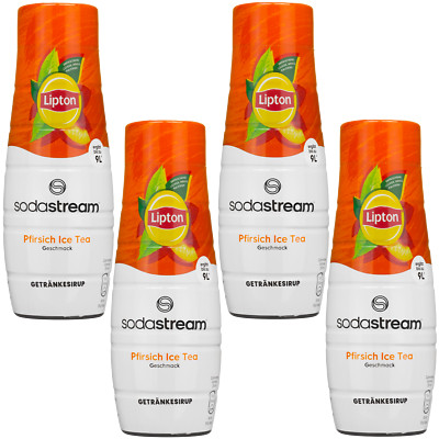 NEU Lipton Eistee Sirup Sodastream Pfirsich 4x440ml Konzentrat Getränkesirup