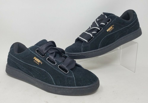 puma suede black size 8