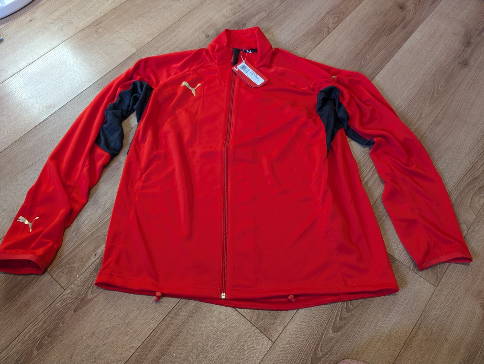 Mens Puma Training full zip jacket Red Multi Logo breathable BNWT RRP £60