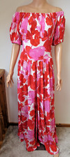 *SALE* EVARAE Hestia Crepe de Chine Maxi Dress Poppy Red UK 14/16 - Tag