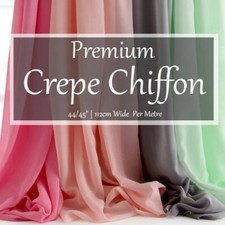 Chiffon Crepe Fabric Décor Dress Craft Scarf Wedding Drape Material 44" By Meter
