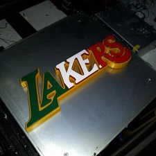 NEW!! LA Lakers NBA Logo wall mount. MEXICAN FLAG COLORS 12"×5" INCH 3D Printed