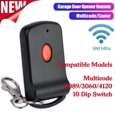 Garage Door Opener Remote Transmitter Keychain for MultiCode 3060 3089 300mHz