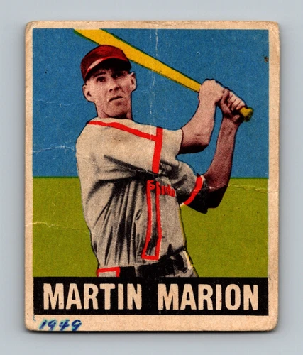 1948 Leaf #97 Marty Marion Rookie LOW GRADE Vintage Baseball Card