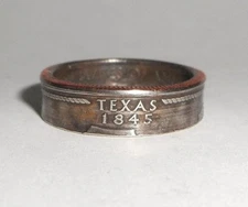 "Sealed" TEXAS STATE QUARTER handmade coin ring or pendant size 4-14