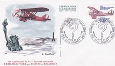 FRANCE 1980 FDC PREMIERE TRAVERSEE PARIS NEW YORK SANS ESCALE YT PA53