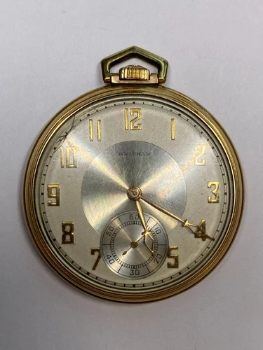 Antique Waltham Gold Filled 17 Jewels Pocket Watch Pre-Owned  Runs (36-#47)