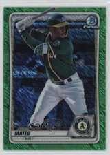2020 Bowman Chrome Prospects Green Shimmer Refractor 92/99 Jorge Mateo h7i