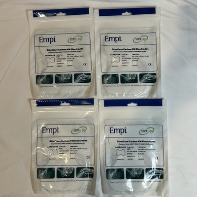 Lot Of 4 Empi Stimcare Carbon FM Electrodes 198816-001 4''x6'' Butterfly Exp