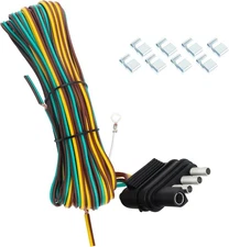 25Ft Trailer Wiring Harness Kit with 8PCS Wire Clips,Extended... 