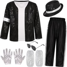 Kids 80s 90s Pop Star Costume, Dance Party Outfit, Halloween Costume 10-12 Years