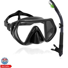 Professional Snorkeling Snorkel Diving Scuba Package Set with Anti-Fog Coated...